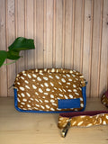 Leren tas met hertprint